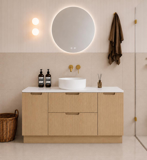 Ida Oak Floor Mount Vanity 1200mm 
