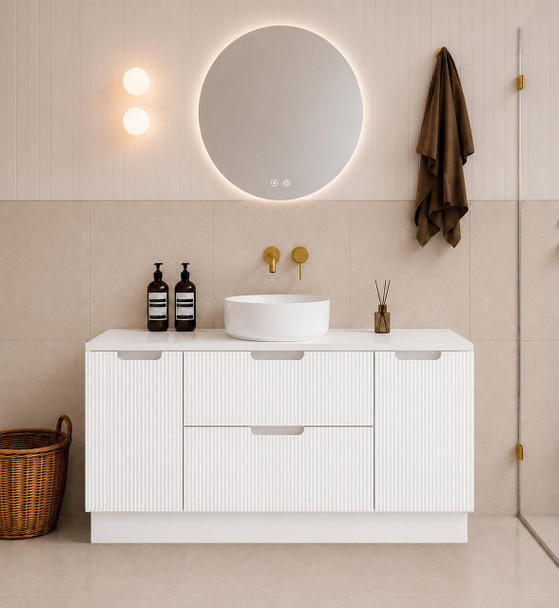 Ida White Floor Mount Vanity 1200mm 
