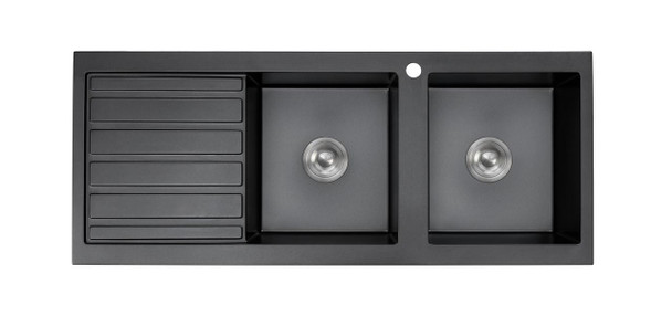 Zeo Granite Double Bowl with Drainer 1200mm 