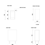 Base Cabinet 300mm with 1 Door in Blossom White Matt Polytec