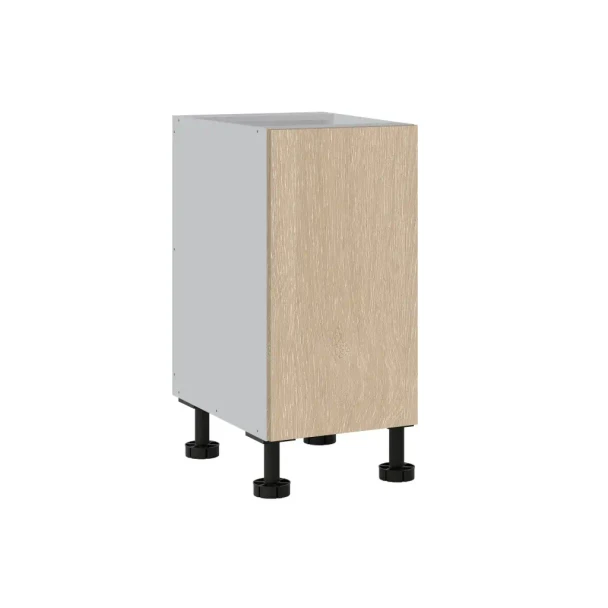 Base Cabinet 400mm with 1 Door in Coastal Oak Woodmatt Polytec 