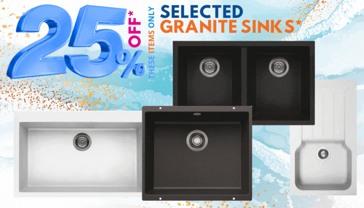 25% off selected Granite Sinks, its Click Frenzy at The Sink Warehouse