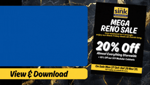 view-download.gif View & Download a copy of our Mega Reno Sale Catalogue full of Black Friday Kitchen, Laundry Offers.