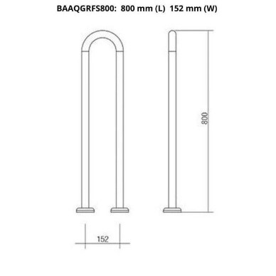 Aquila - Chrome Freestanding Grab Rail