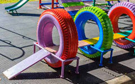 Used Tire Recycling Gallery | L.A., Landscaping, Playground Edition
