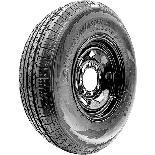 RubberMaster RM76 ST 235/85R16 125/120M E (10 Ply) 16x6 8 x 165.1 Black Eight Spoke