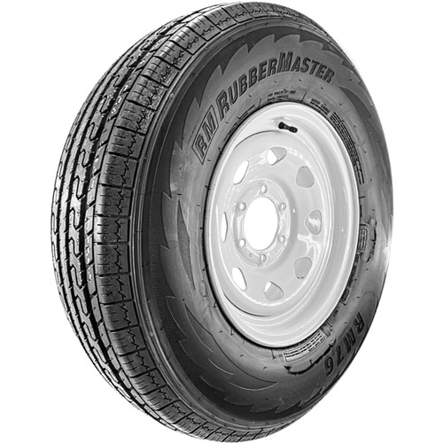 RubberMaster RM76 ST 205/75R15 E (10 Ply) 15x6 6 x 139.7 White Eight Spoke