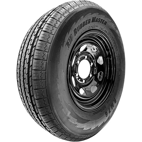 RubberMaster RM76 ST 205/75R15 E (10 Ply) 15x6 6 x 139.7 Black Eight Spoke