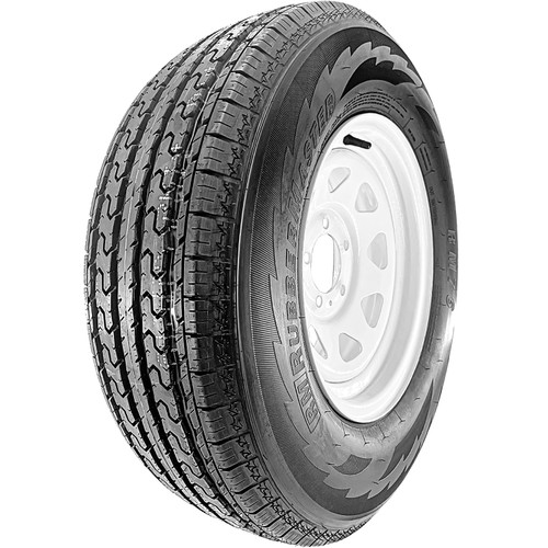 RubberMaster RM76 ST 205/75R15 E (10 Ply) 15x6 5 x 114.3 White Eight Spoke