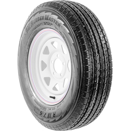 RubberMaster RM76 ST 225/75R15 D 8 Ply 6 on 5.5 Eight Spoke Wheel Assembly