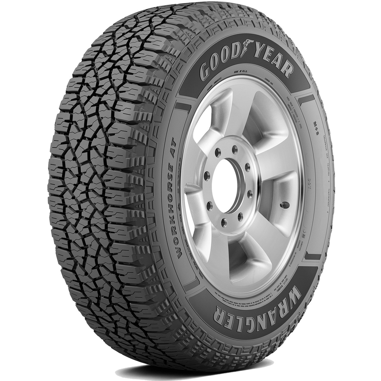 Goodyear Wrangler Workhorse AT 245/75R16, All Season, All Terrain tires.