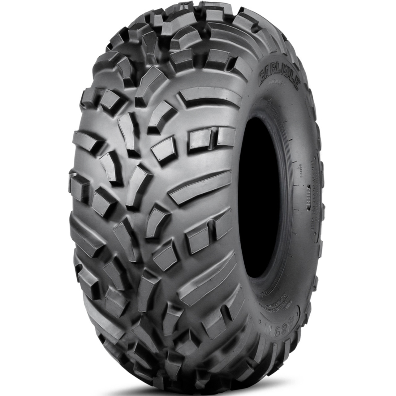 Carlisle 489 XD 25X8.00-12, All Season, All Terrain tires.