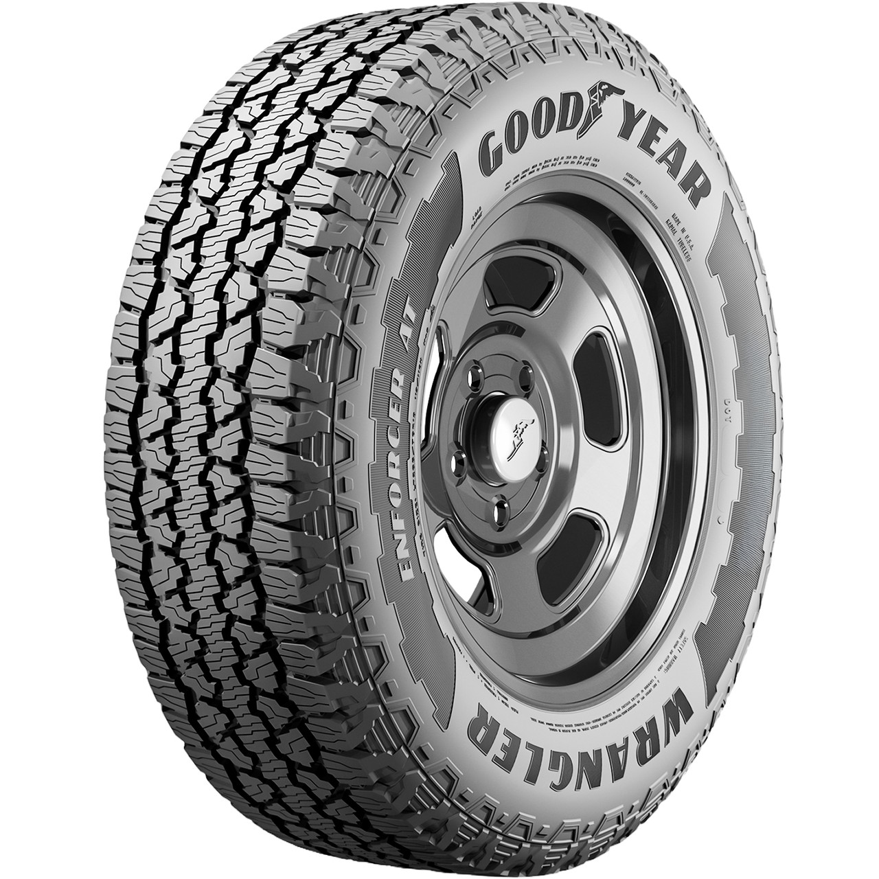 Goodyear Wrangler Enforcer AT 265/70R18, All Season, All Terrain tires.