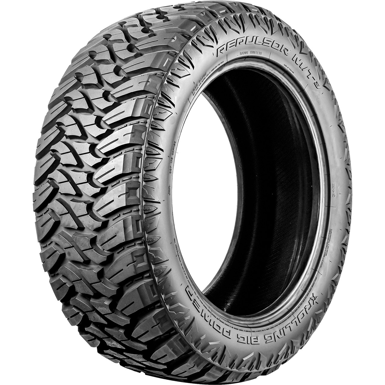 RBP Repulsor M/T III 35X12.50R20, All Season, Mud Terrain tires.