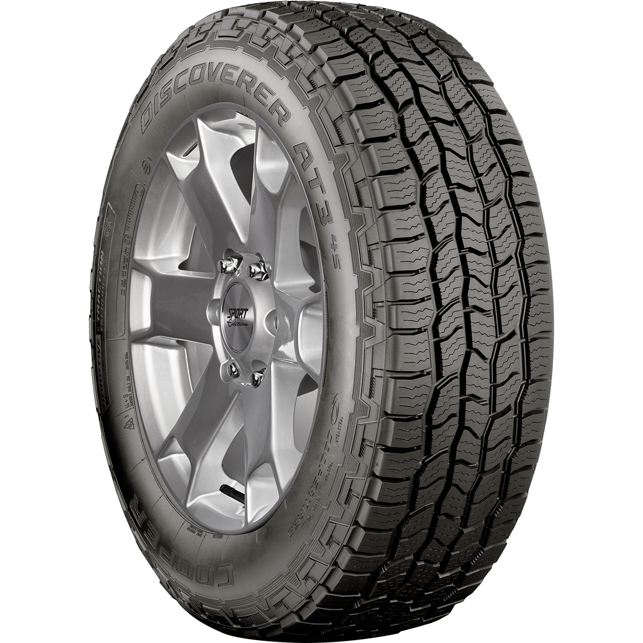 Cooper Discoverer AT3 4S 285/70R17, All Weather, All Terrain tires.