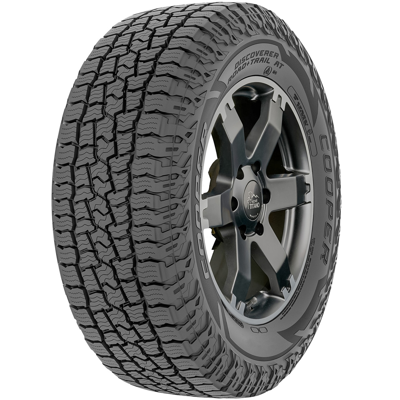 Cooper Discoverer Road+Trail AT 265/70R18, All Weather, All Terrain tires.