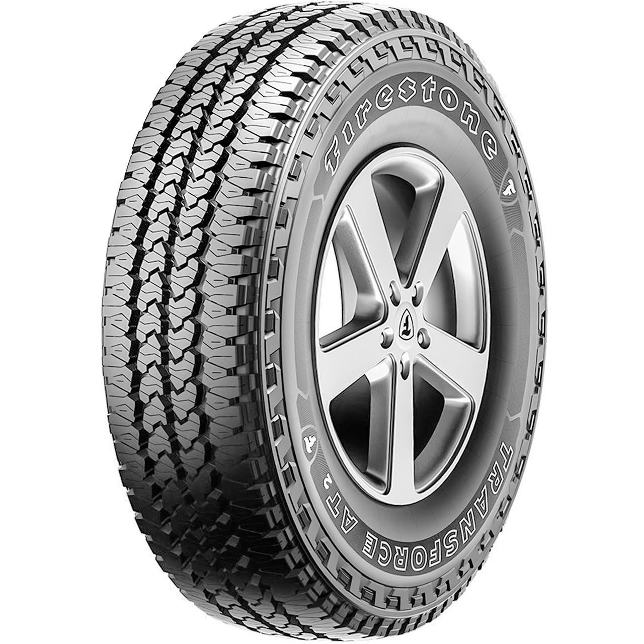 Firestone Transforce AT2 265/70R18, All Season, All Terrain tires.