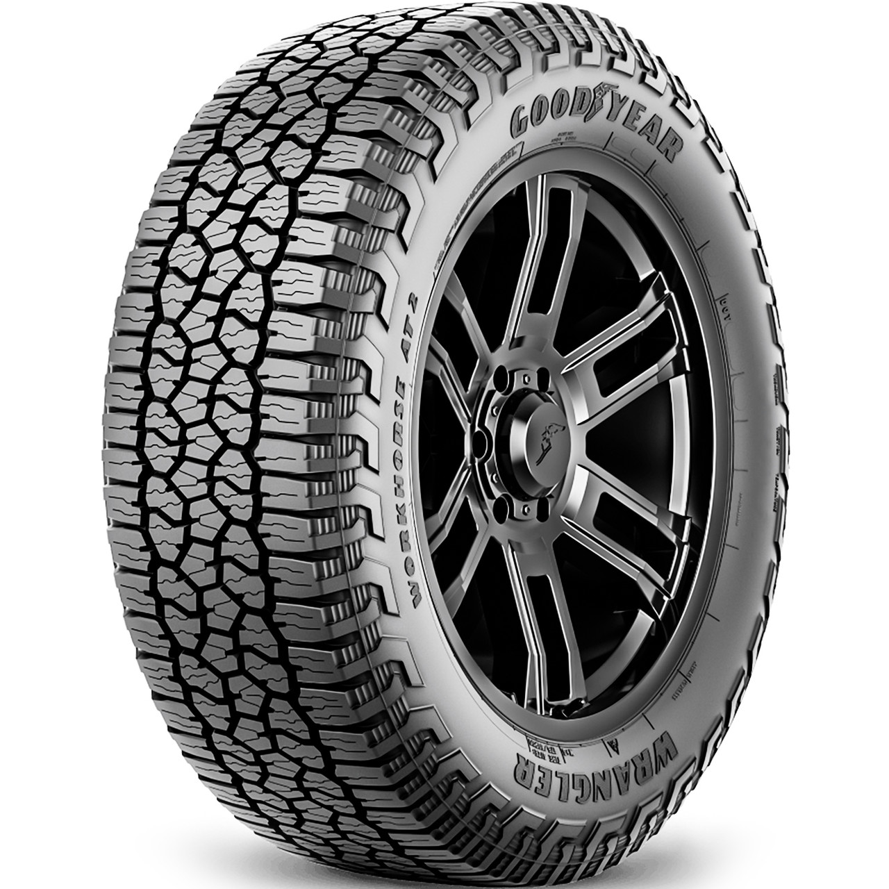 Goodyear Wrangler Workhorse AT2 225/65R17, All Weather, All Terrain tires.