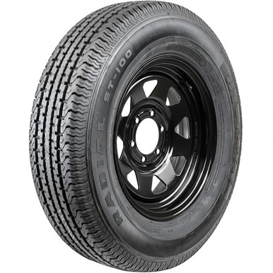 Hi-Run ST100 ST 225/75R15 113/108M E (10 Ply) 15x6 6 x 5.5 Black