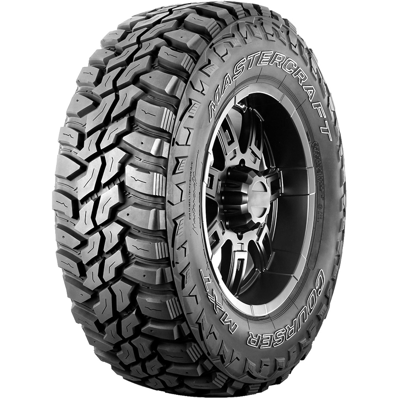 Mastercraft Courser MXT 31X10.50R15, All Season, Mud Terrain tires.