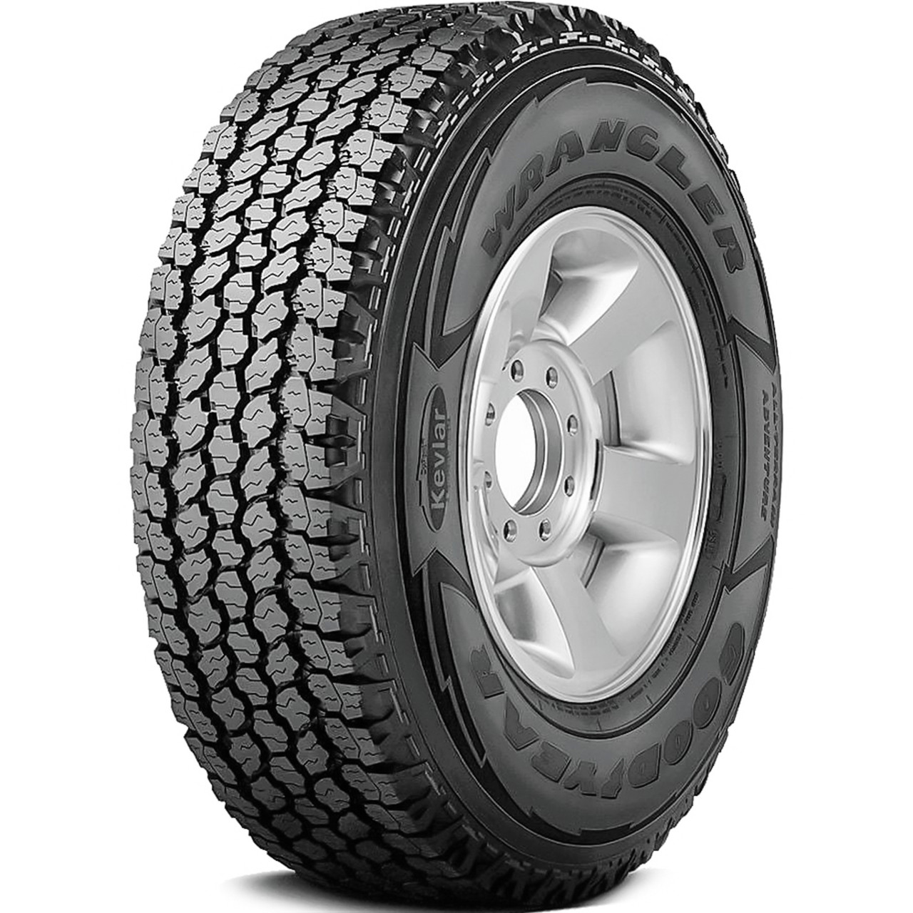 Goodyear Wrangler All-Terrain Adventure With Kevlar 265/50R20, All Season, All Terrain tires.