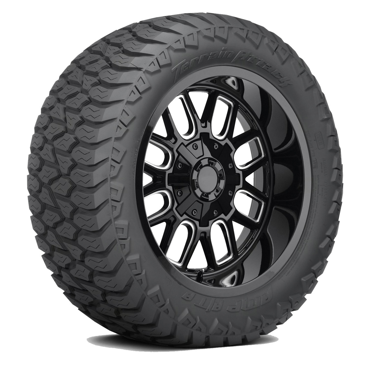 AMP Terrain Attack A/T A 33X12.50R22, All Season, All Terrain tires.