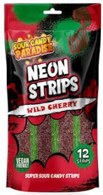 Sour Candy Paradise Neon Strips Wild Cherry 130g