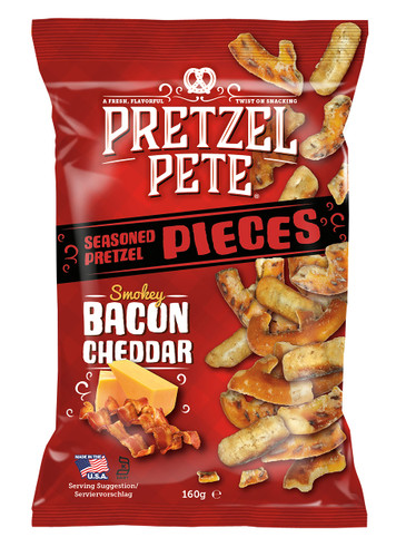 Pretzel Pete Smokey Bacon Cheddar pieces 160g
