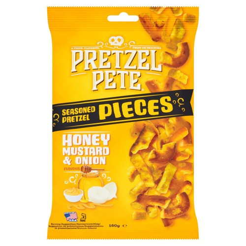 Pretzel Pete Honey, Mustard & Onion pieces 160g