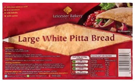 Leicester Bakery Pitta Bread White 480g 6pk