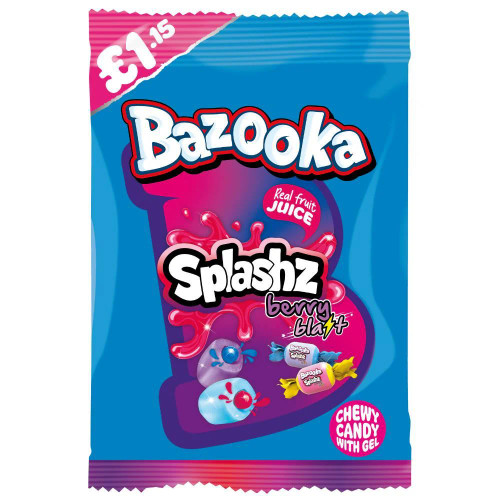 Bazooka Splashz Berry Blast 120g