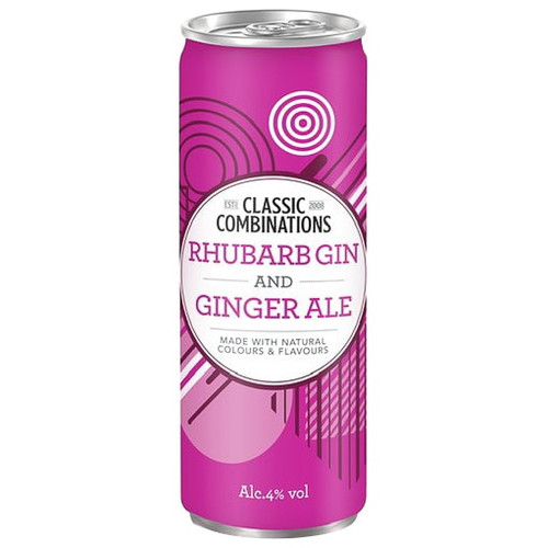 Classic Combinations Rhubarb Gin & Ginger Ale 3.4% 250ml