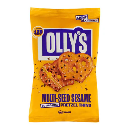 Ollys Multiseed Sesame Pretzel Thins 140g