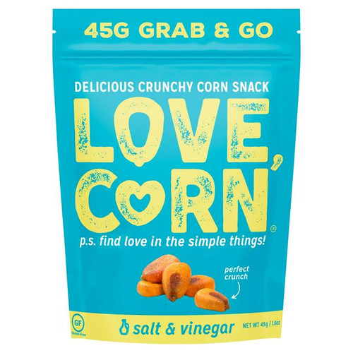 LOVE CORN SALT & VINEGAR 45G x 10 bags