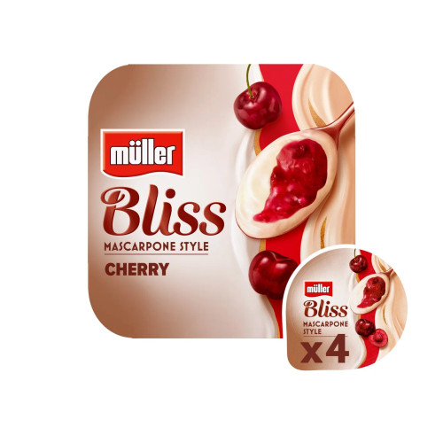 Muller Bliss Mascarpone Cherry 4 Pack 4x110g