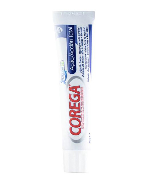 Crema fijadora dentaduras postizas aCCión total 70 g corega