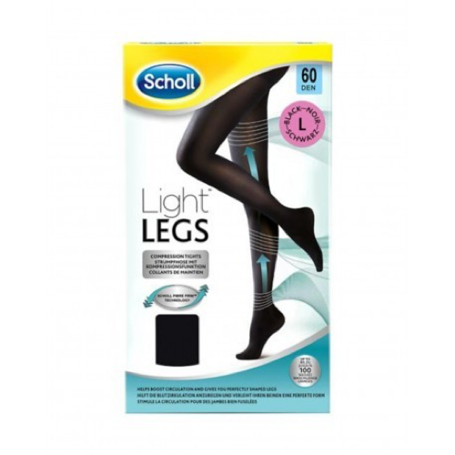Dr. scholl light legs 60 den talla l-negro