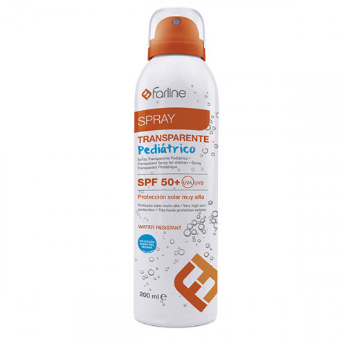 Farline spray transparente pediátrico SPF50+, 200 mL