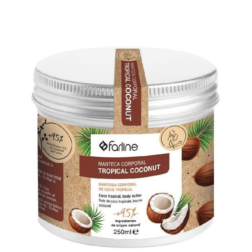 Farline manteca corporal tropical coconut 1 envase 250 mL