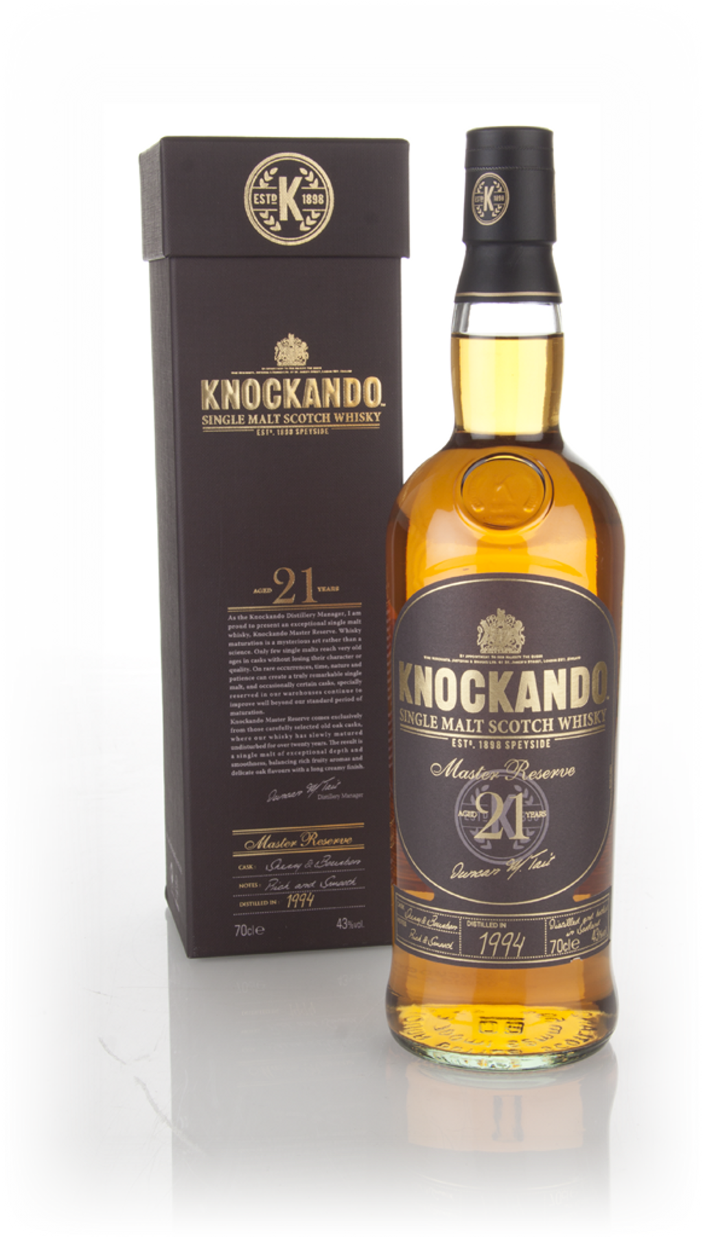 KNOCKANDO Master Reserve 21年 700ml 43% Knockando 21 Year Old “Master Reserve” Single Malt Scotch