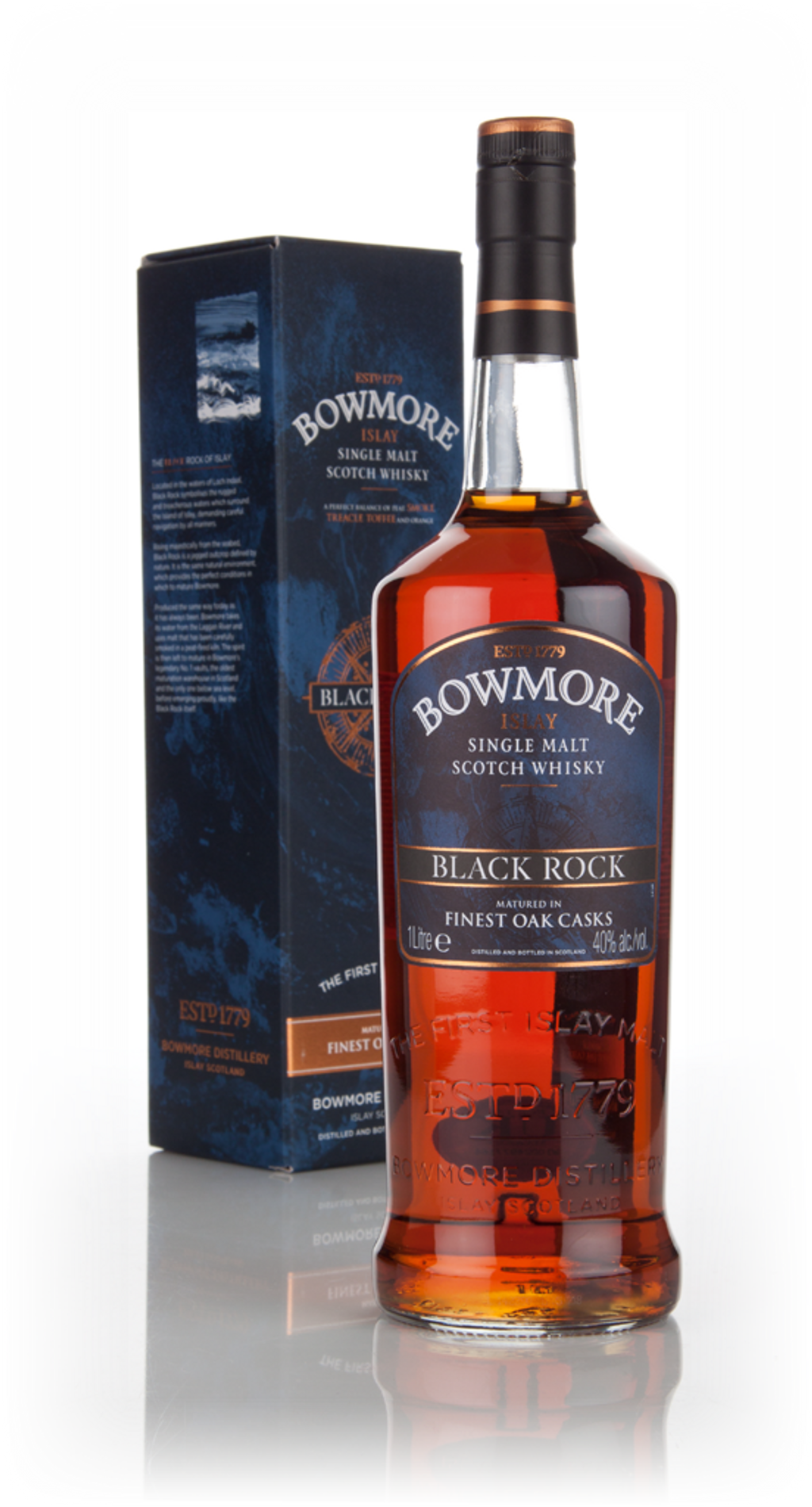 ウイスキー BOWMORE BLACK ROCK 40% 1L Bowmore Black Rock (1L) 100cl Whisky | Master Of Malt