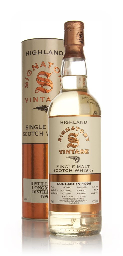LONGMORN16年 NON CHILL　FILTERED箱付 700ml Longmorn 15 Year Old 1996 (Signatory) 70cl Whisky | Master Of Malt