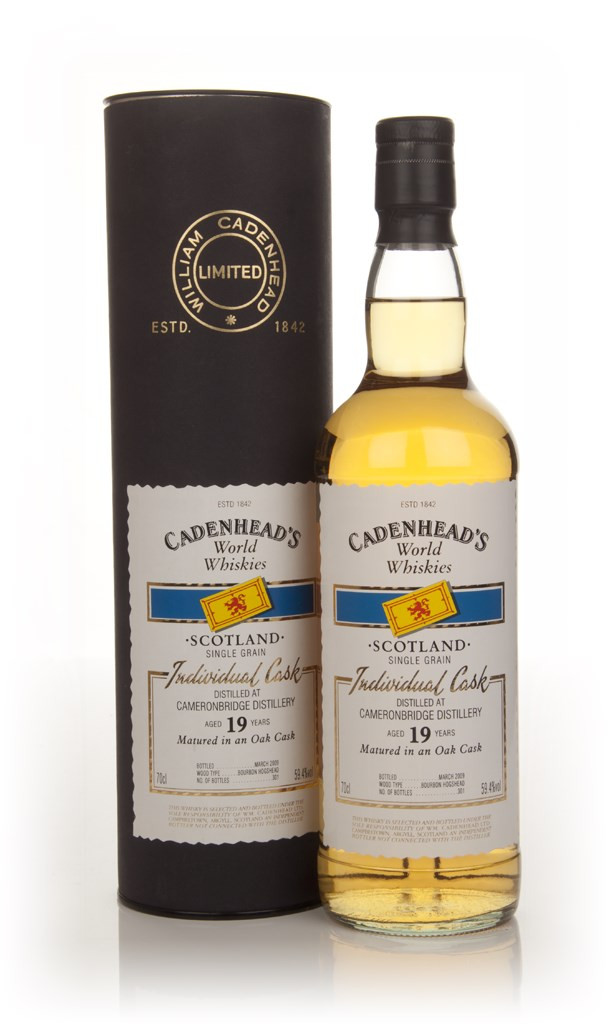 Cameronbridge 19 Year Old - World Whiskies (WM Cadenhead) 70cl