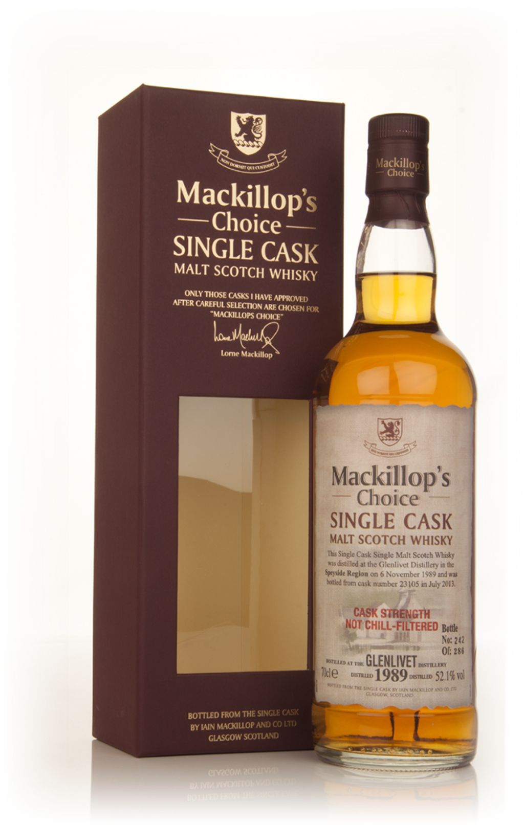 ウイスキー Mackillop's choice Glenlivet 1989 Glenlivet 23 Year Old 1989 (cask 23105) - Mackillop's Choice