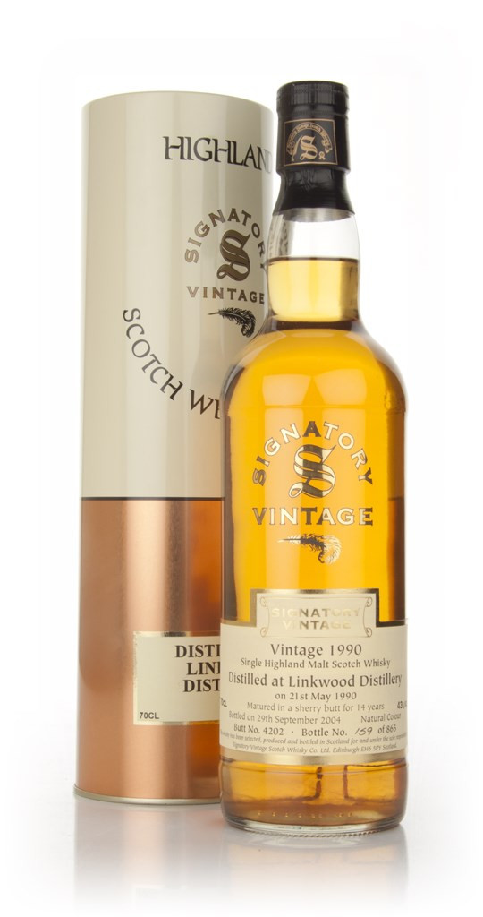 Linkwood 14 Year Old 1990 (Signatory) Old Bottling 70cl Whisky