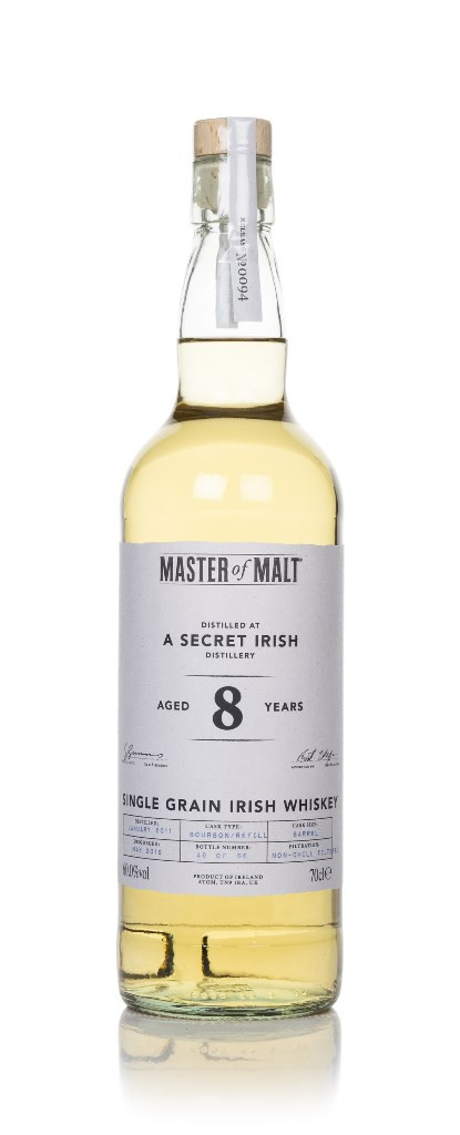 Secret Irish Distillery 8 Year Old 2011 (Master of Malt) 70cl Whisky |  Master Of Malt