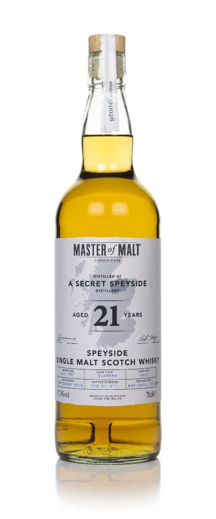 Secret Speyside Distillery 21 Year Old Single Cask (Master of Malt) 70cl 70 cl / 57% ABV 3