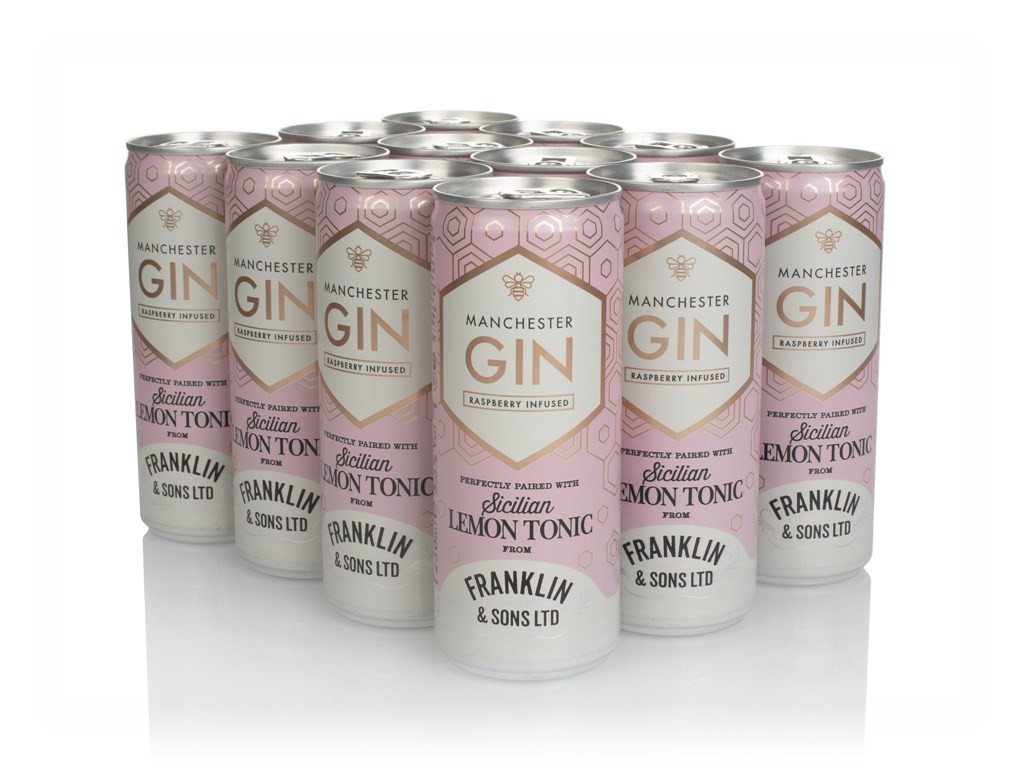Manchester Raspberry Gin & Sicilian Lemon Tonic (12 x 250ml) 300cl ...