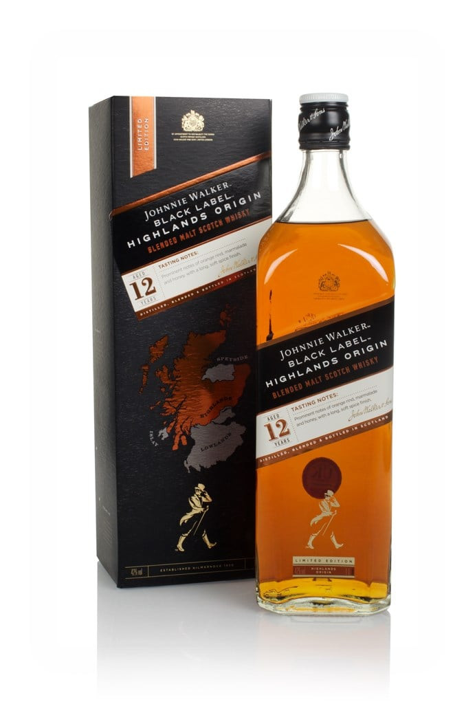 Johnnie Walker Black Label 12 Year Old Highlands Origin 100cl