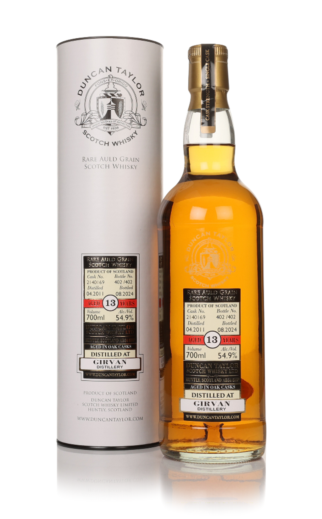 Girvan 13 Year Old 2011 (cask 2140169) - Single Cask (Duncan